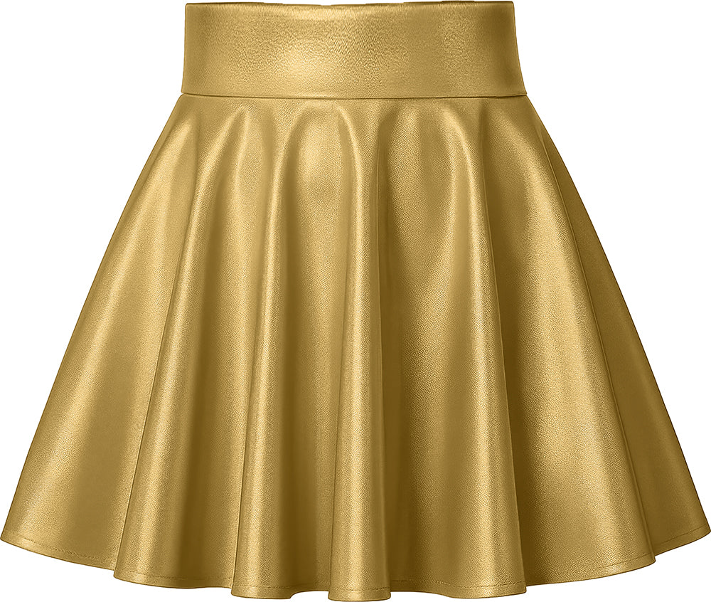 METALLIC GOLD SKIRT, WOMEN