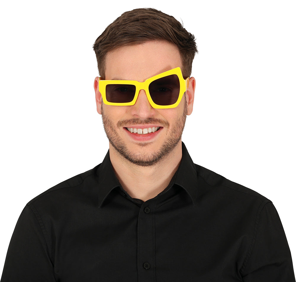 ASYMMETRICAL YELLOW GLASSES