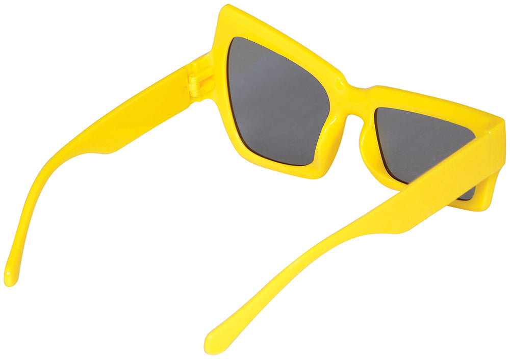 ASYMMETRICAL YELLOW GLASSES