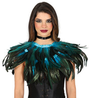 BLUE FEATHER HALF CAPE, ADULTS