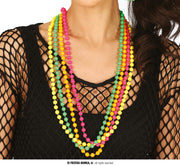 SET OF 4 NEON BEADS NECKLACES, ADULTS