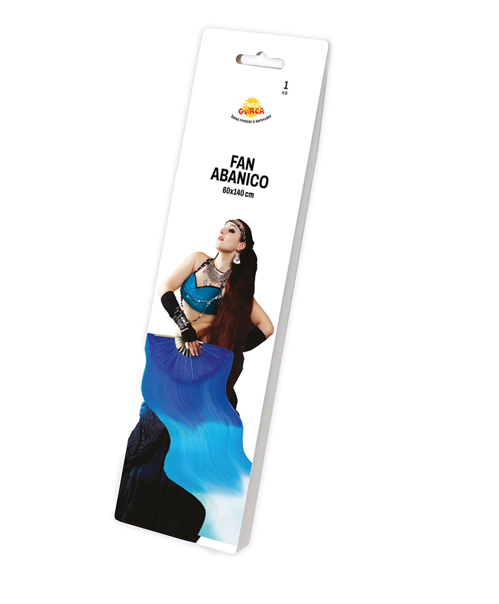 FAN 60X140 CM, BLUE AND WHITE
