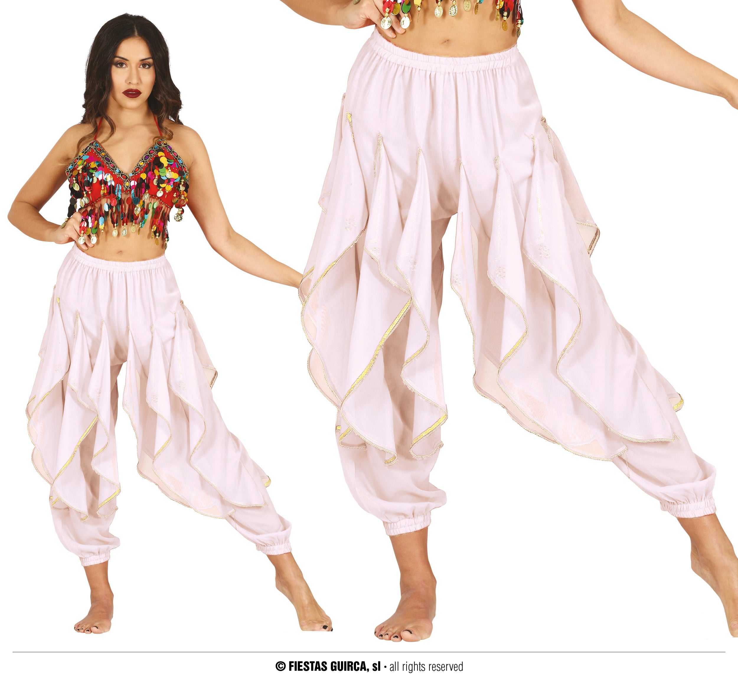 HQ WHITE BELLY DANCE PANTS