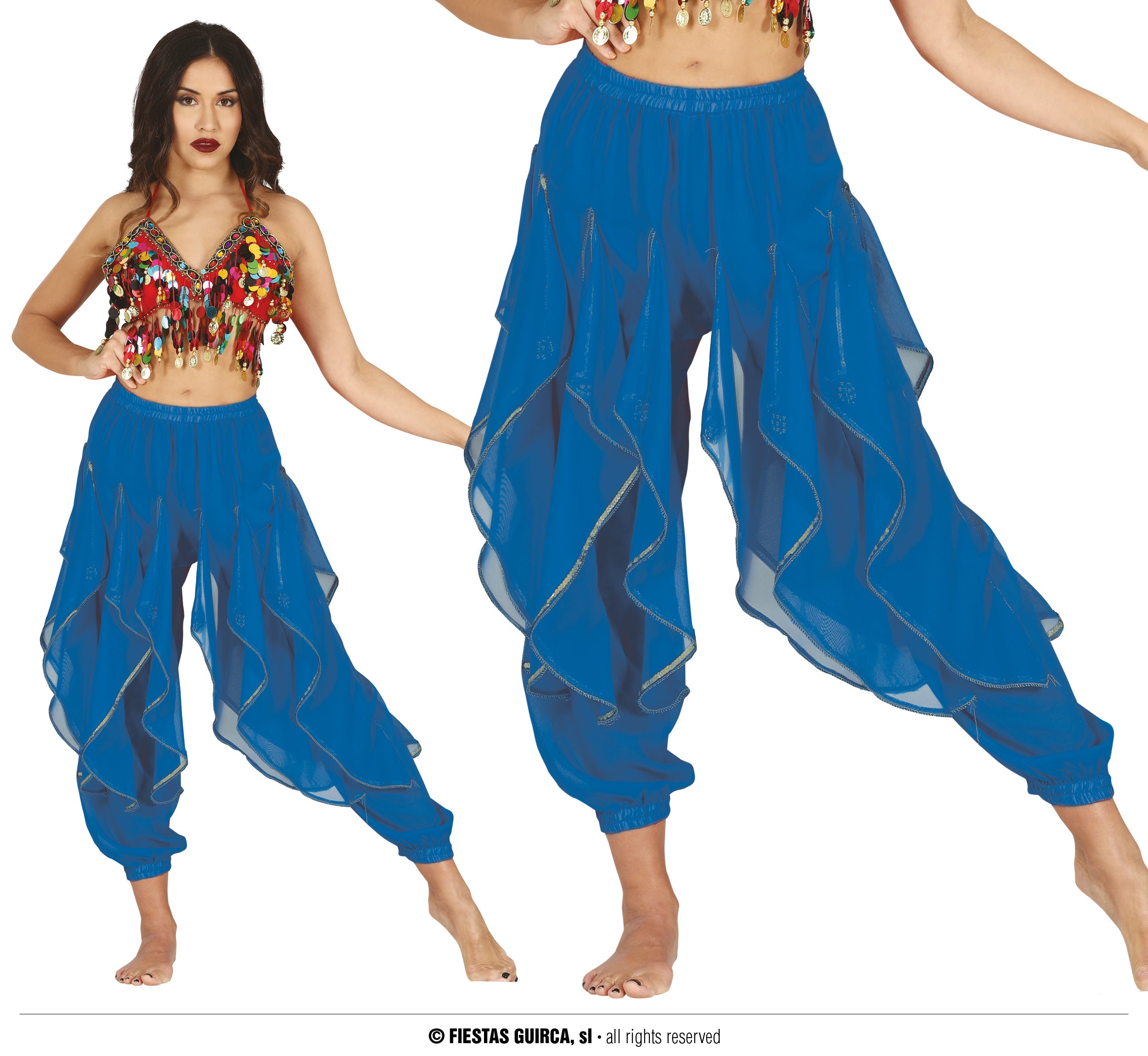 HQ BLUE BELLY DANCE PANTS