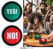 2 BUZZER BUTTONS, “YES!” AND “NO!”, 9 CM