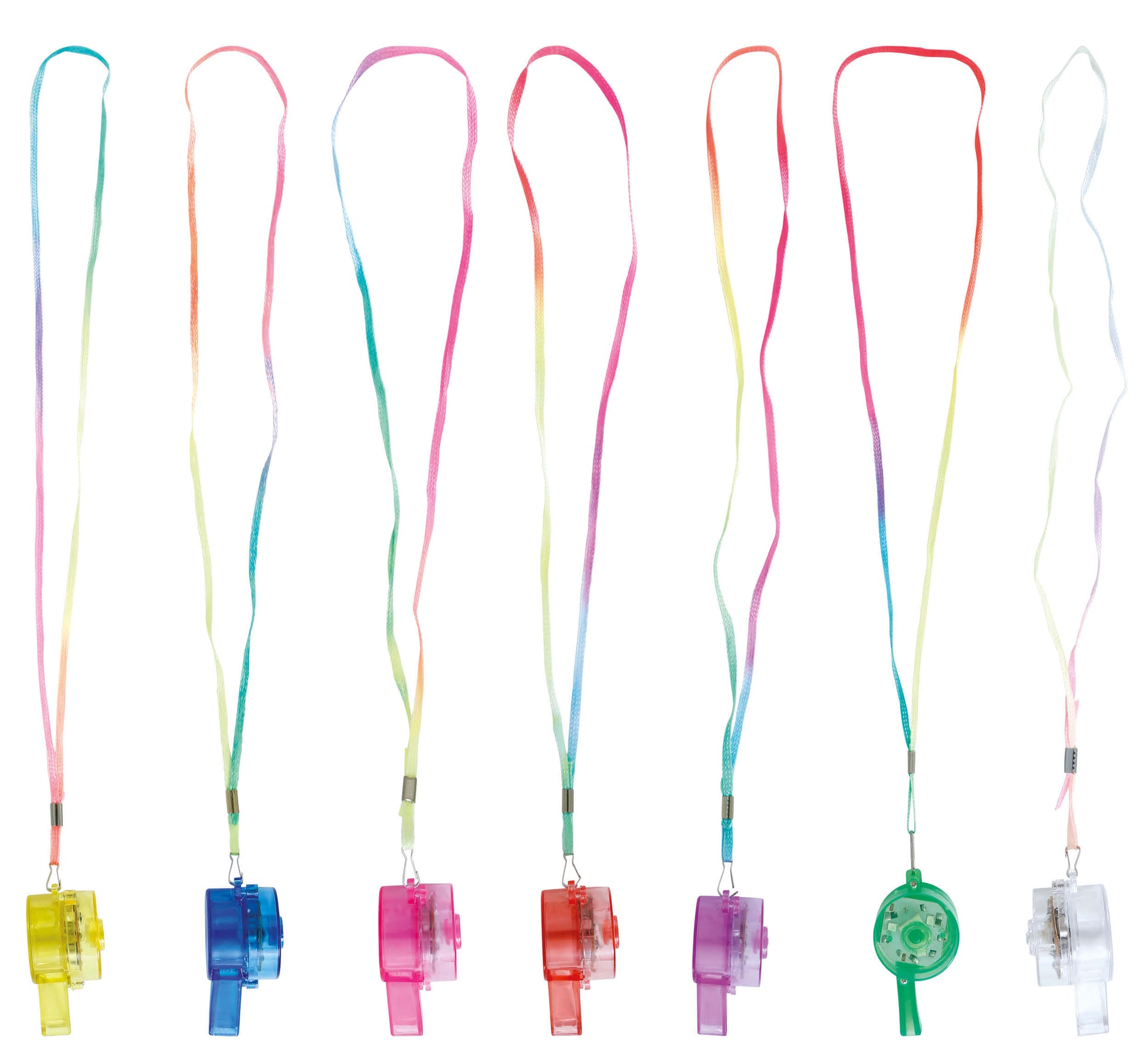 WHISTLE WITH CORD AND LIGHT ASSORTED 5 CM