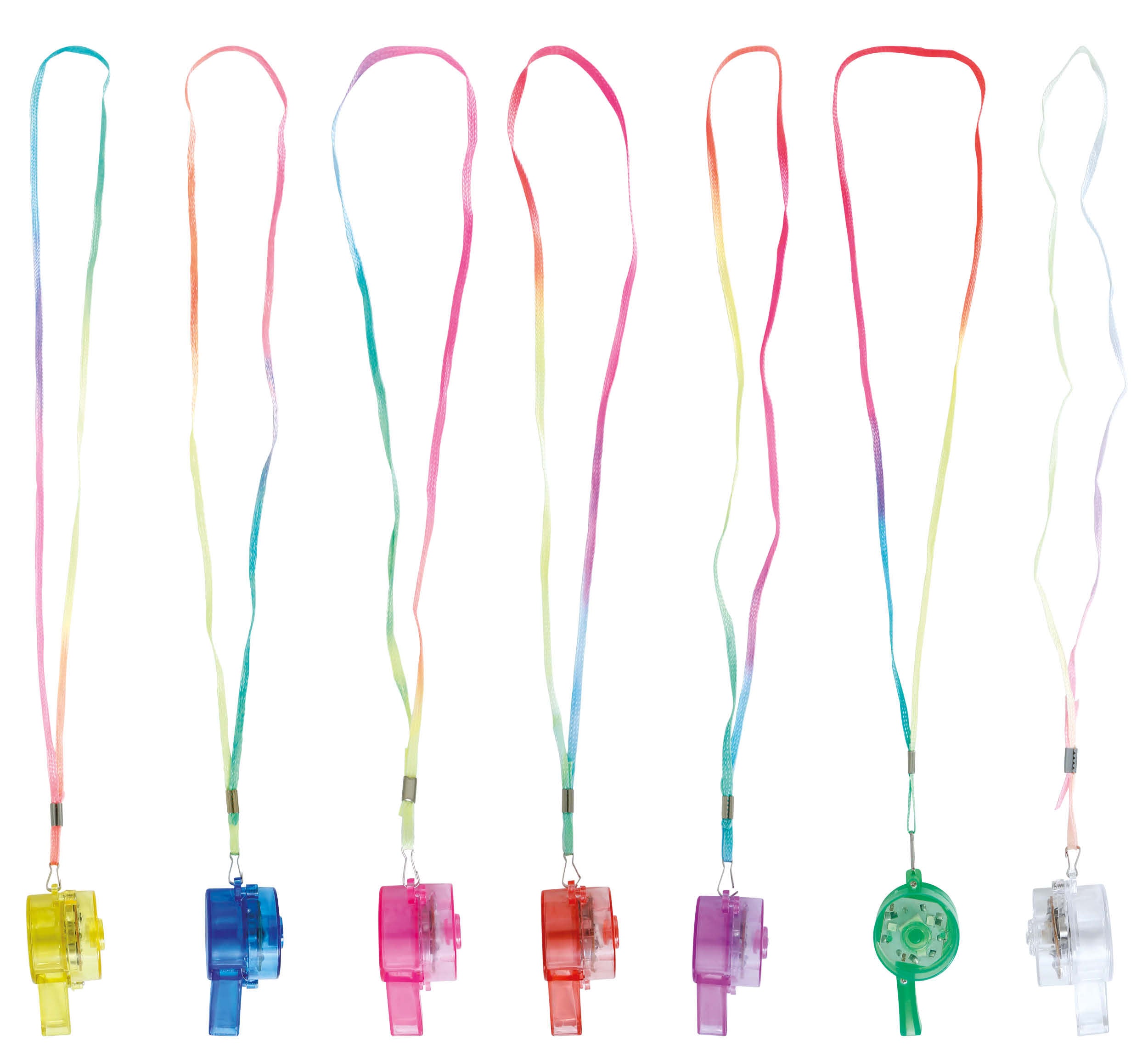 WHISTLE WITH CORD AND LIGHT ASSORTED 5 CM