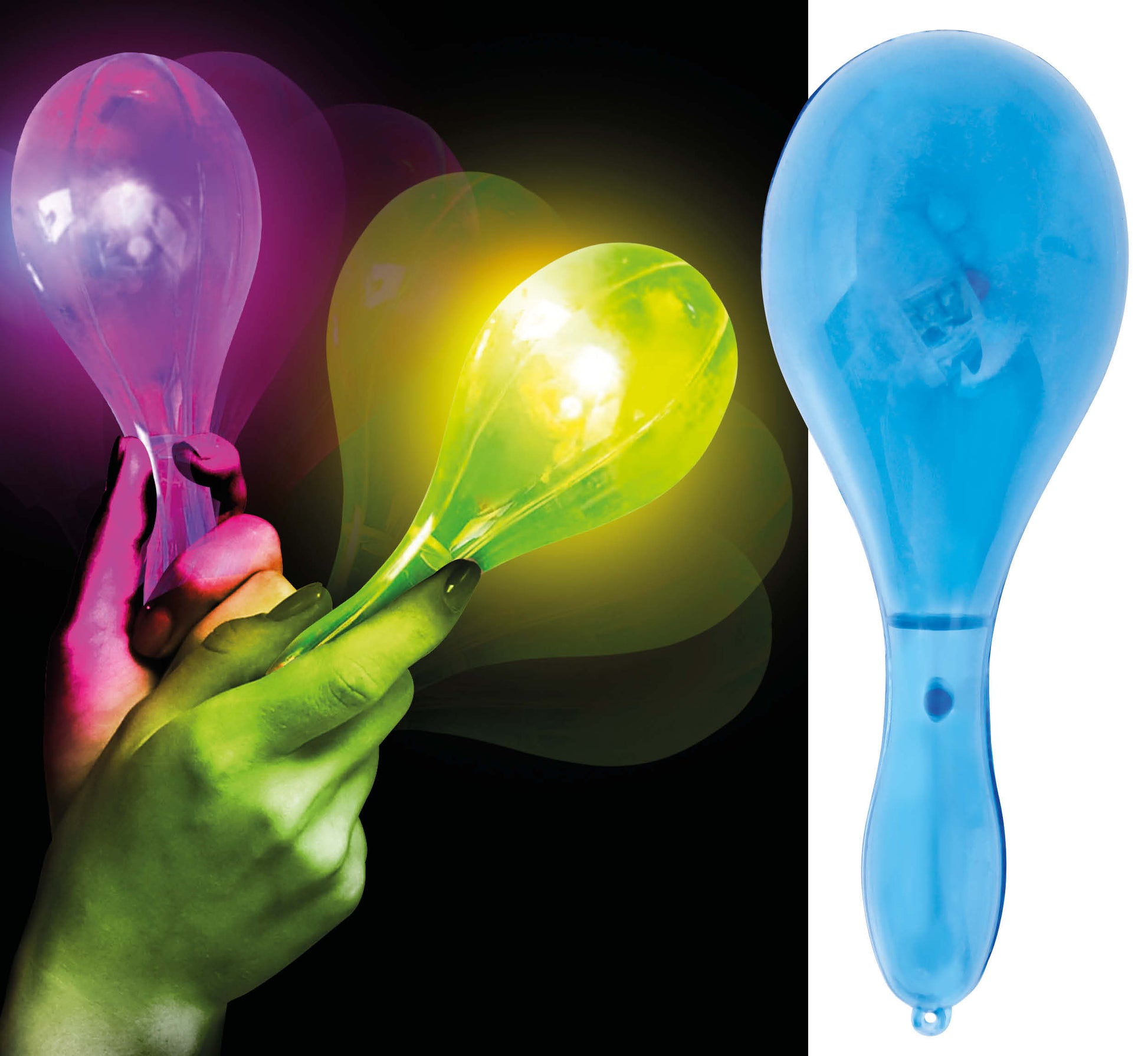 ASSORTED LIGHT MARACA 15 CM