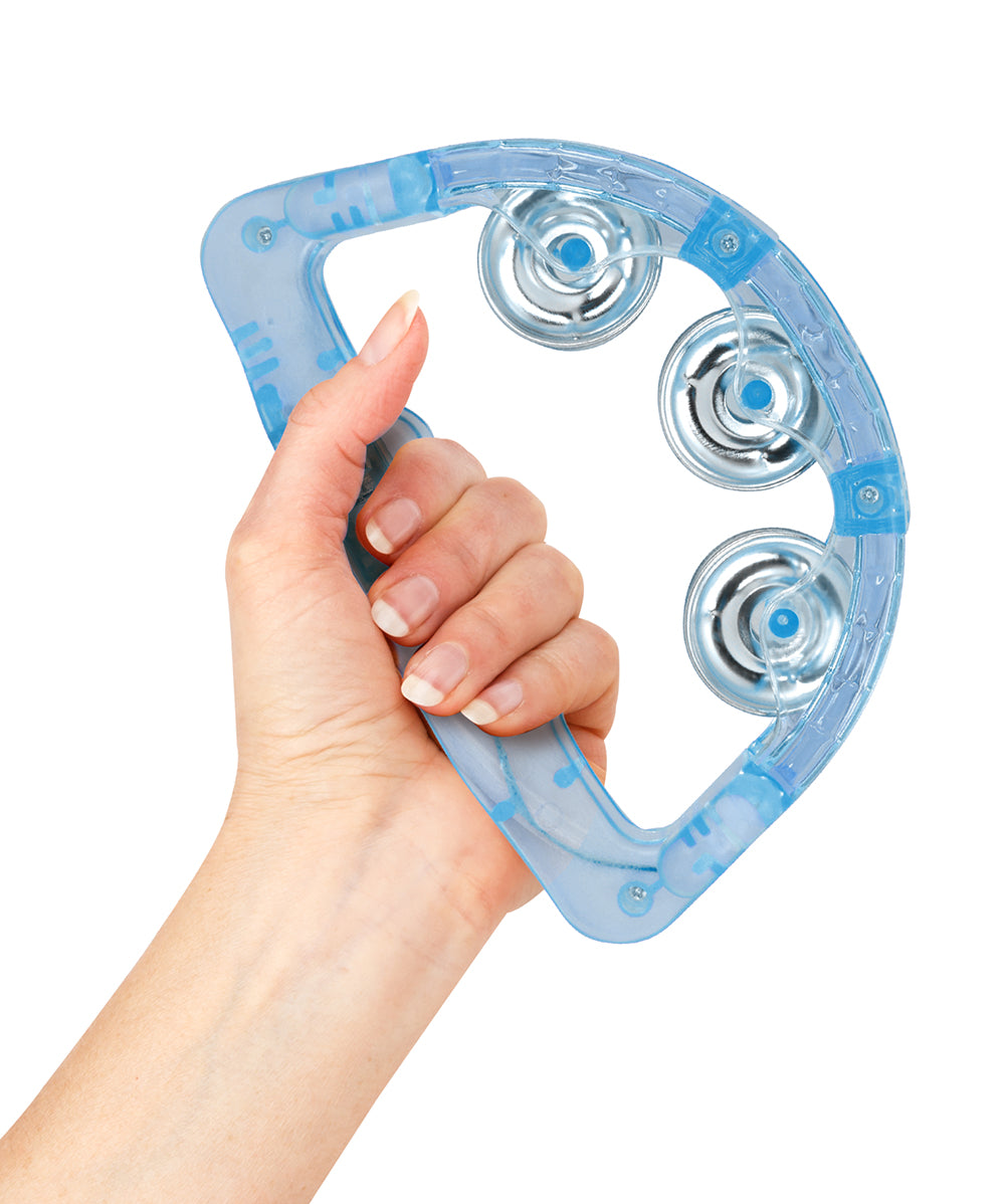 ASSORTED TAMBOURINE WITH LIGHT 16X15 CM