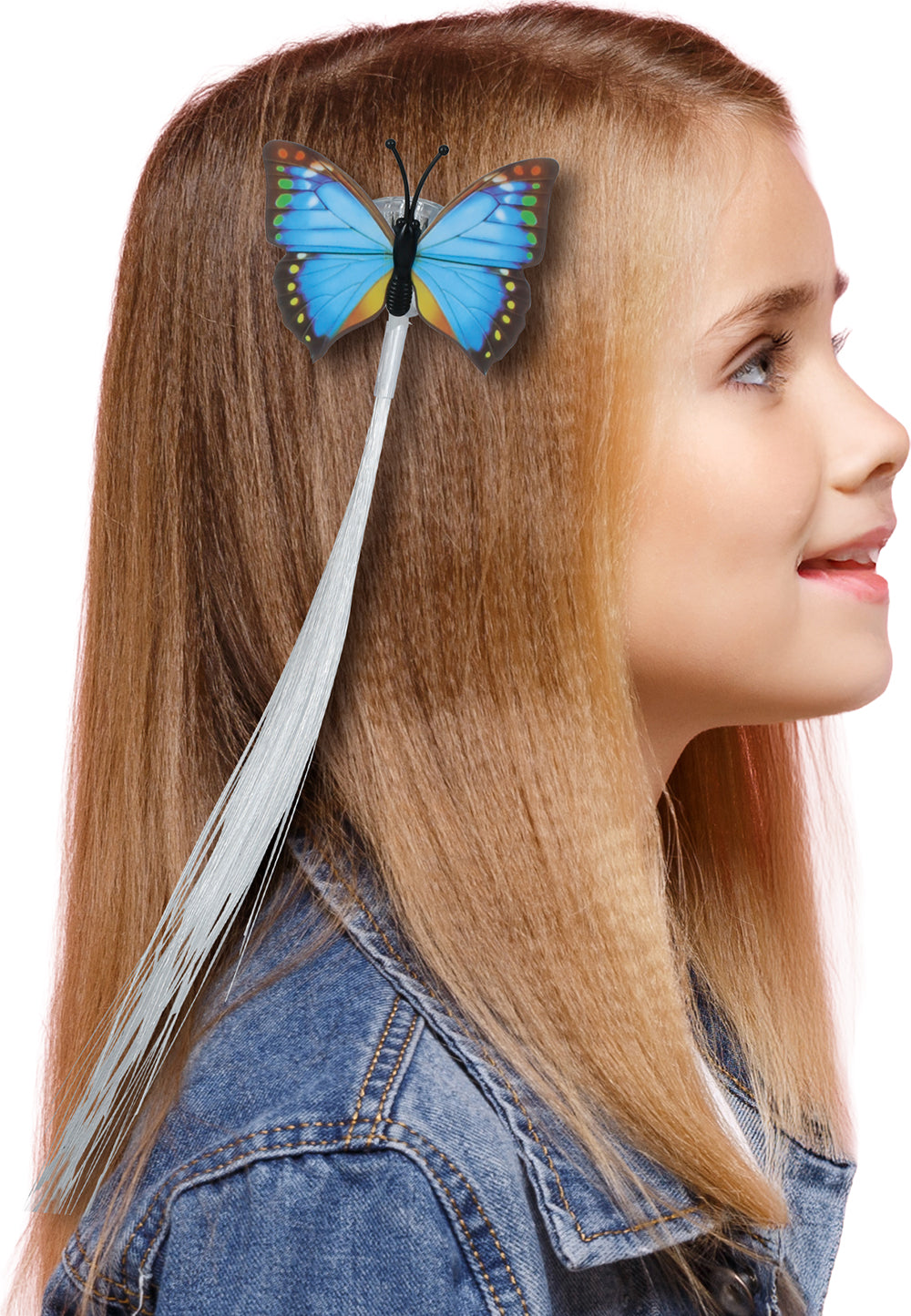 33 CM OPTICAL FIBER, LED, TUFT WITH BUTTERFLY