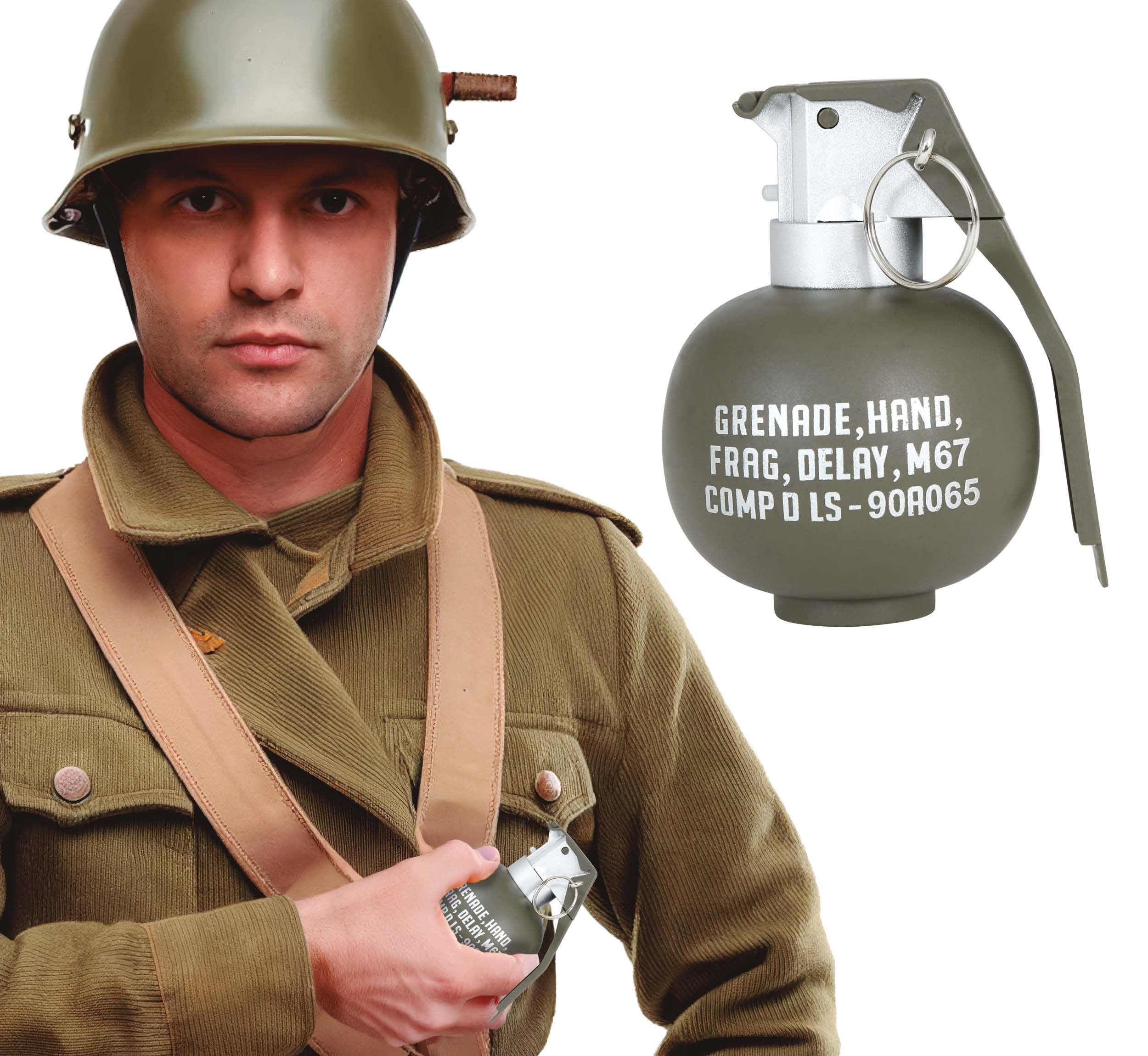 GRENADE WITH LIGHT AND SOUND 10 CM