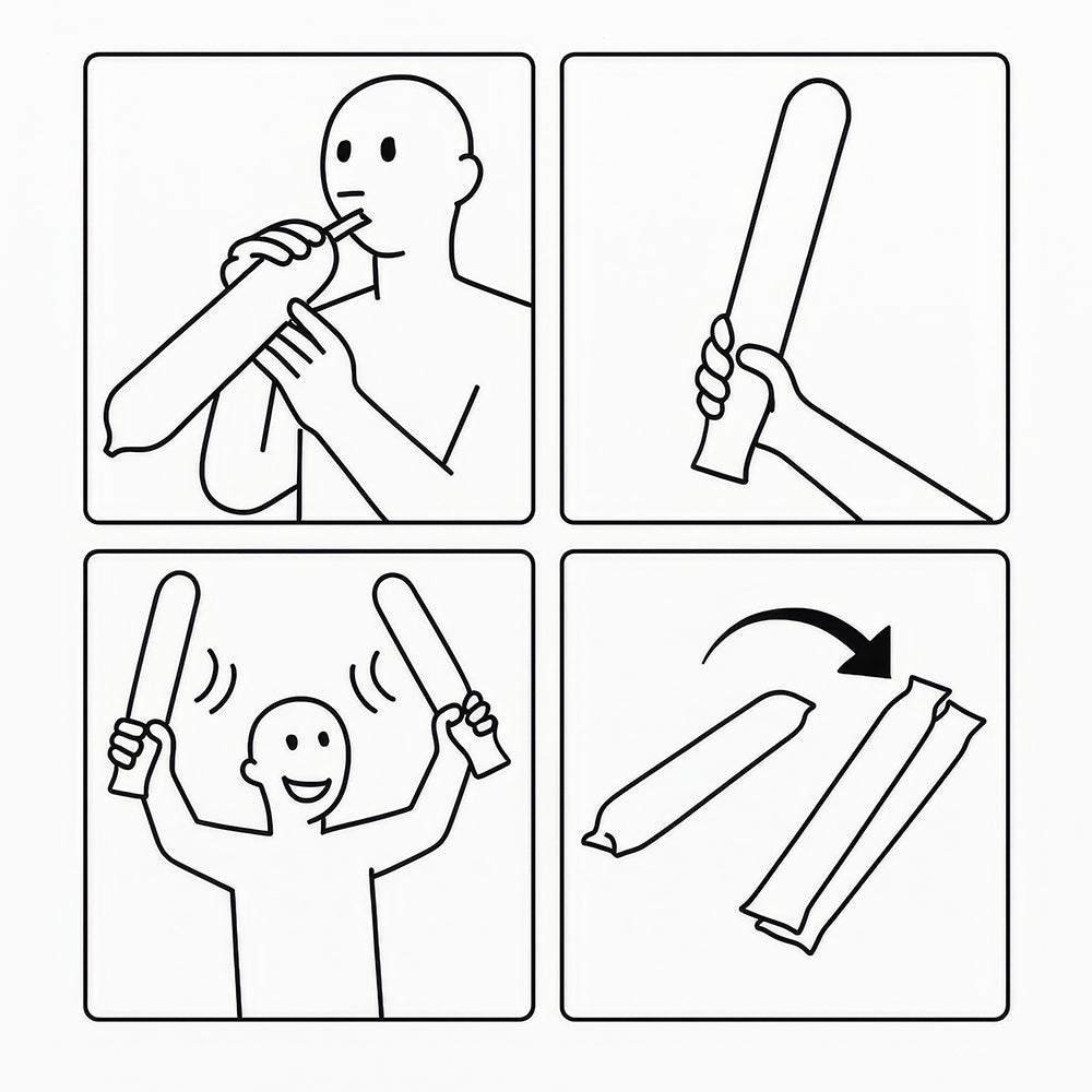 2 INFLATABLE STICKS ASSORTED