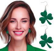 NEON CLOVER EARRINGS, ST. PATRICK, ADULT