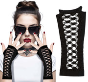 BLACK GOTHIC GLOVES, ADULT