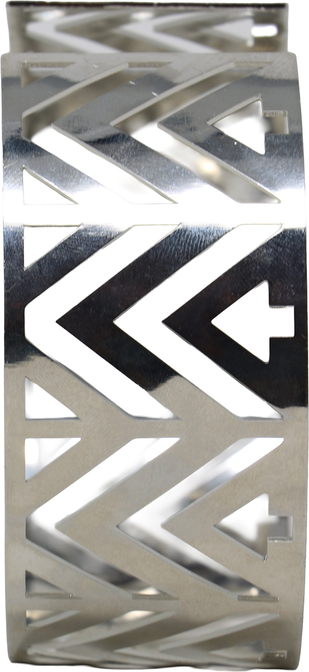 SILVER FUTURISTIC RIGID COLLAR