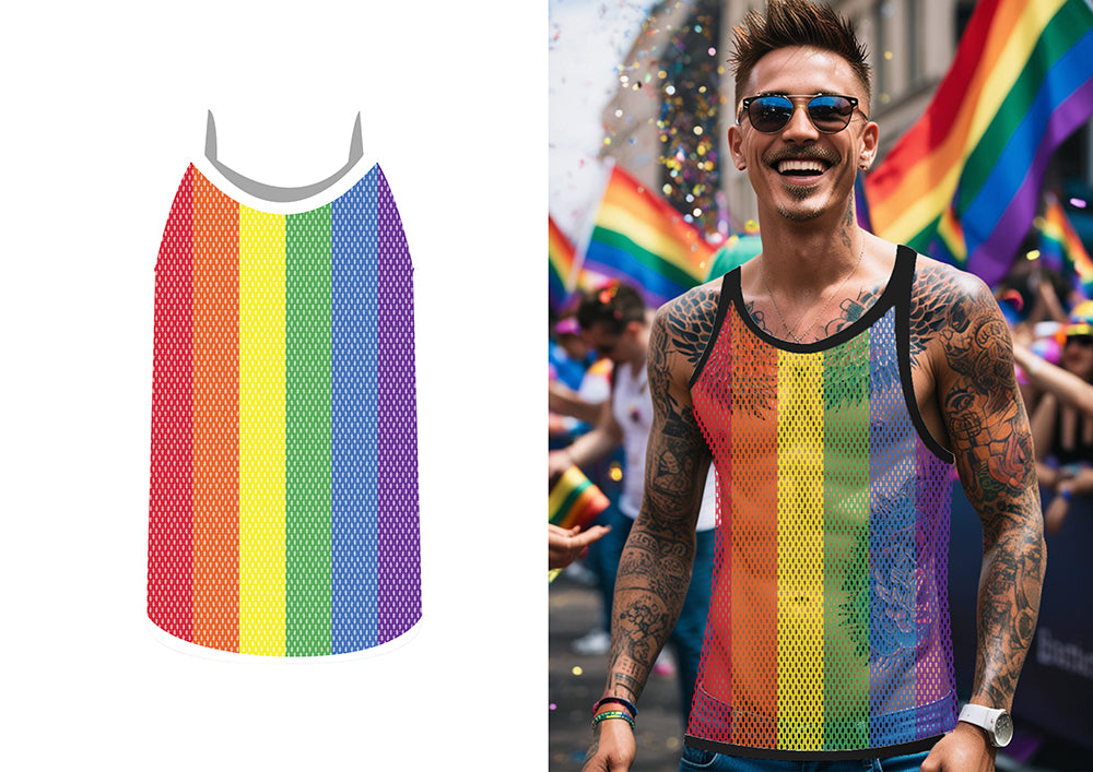 RAINBOW MESH T-SHIRT