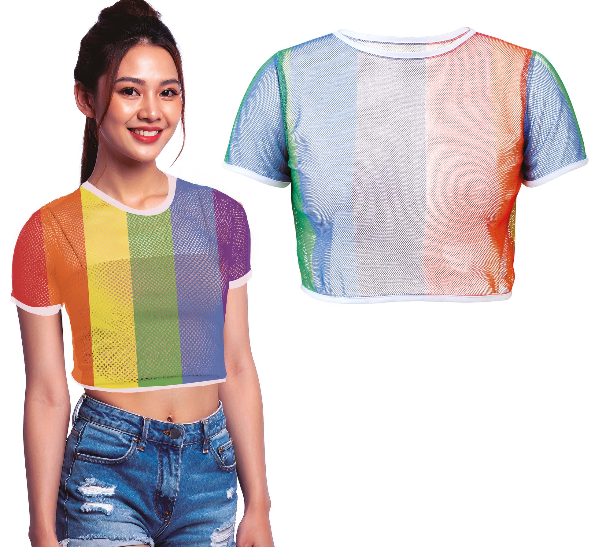 RAINBOW MESH T-SHIRT