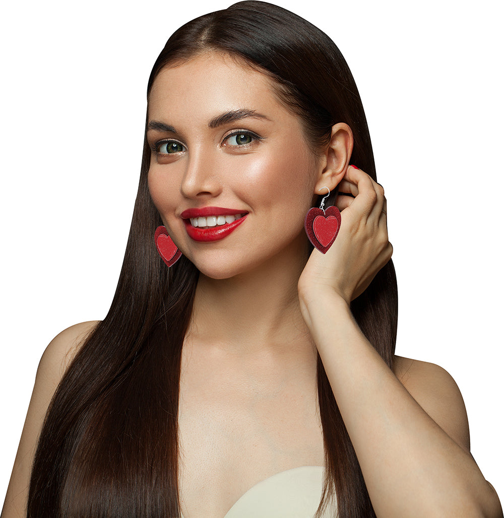 HEART EARRINGS 5 CM