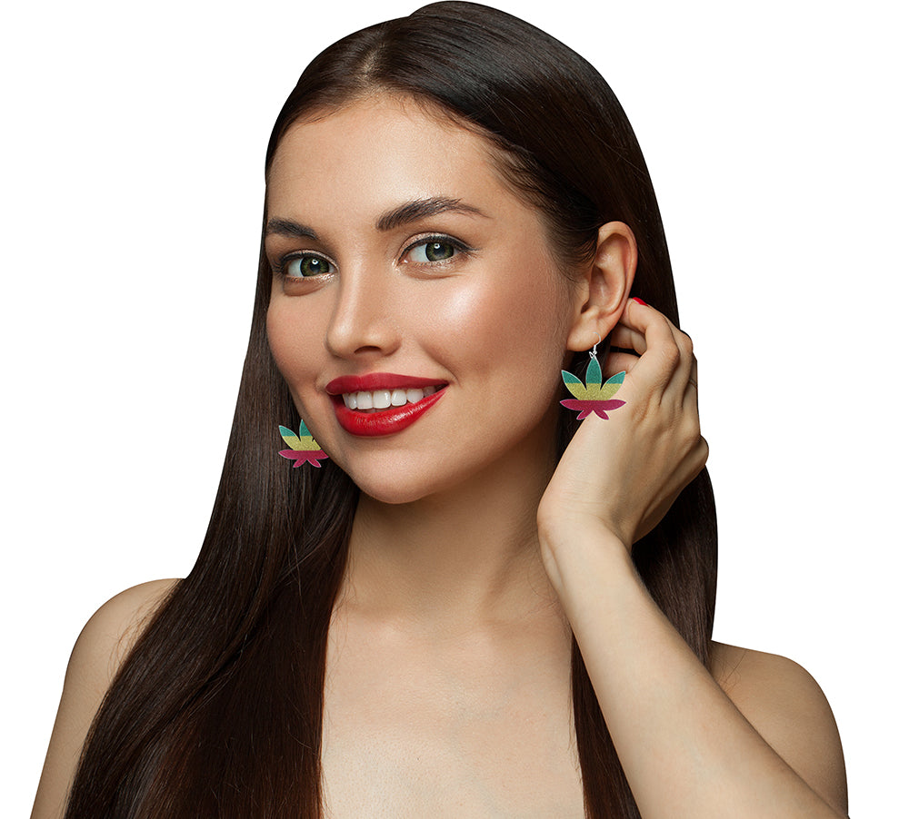 MARIJUANA LEAF EARRINGS