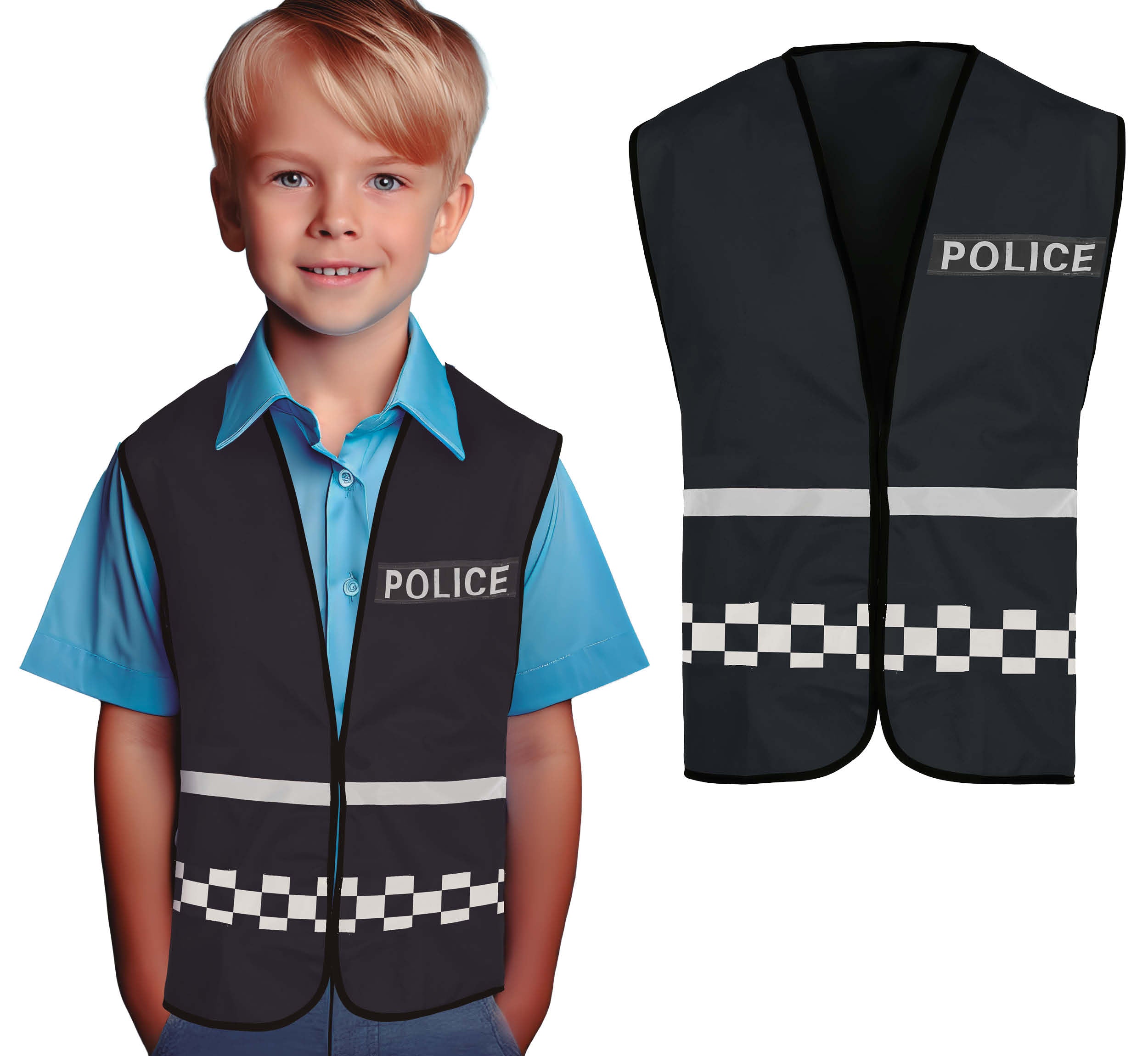 BLACK POLICE VEST, CHILD