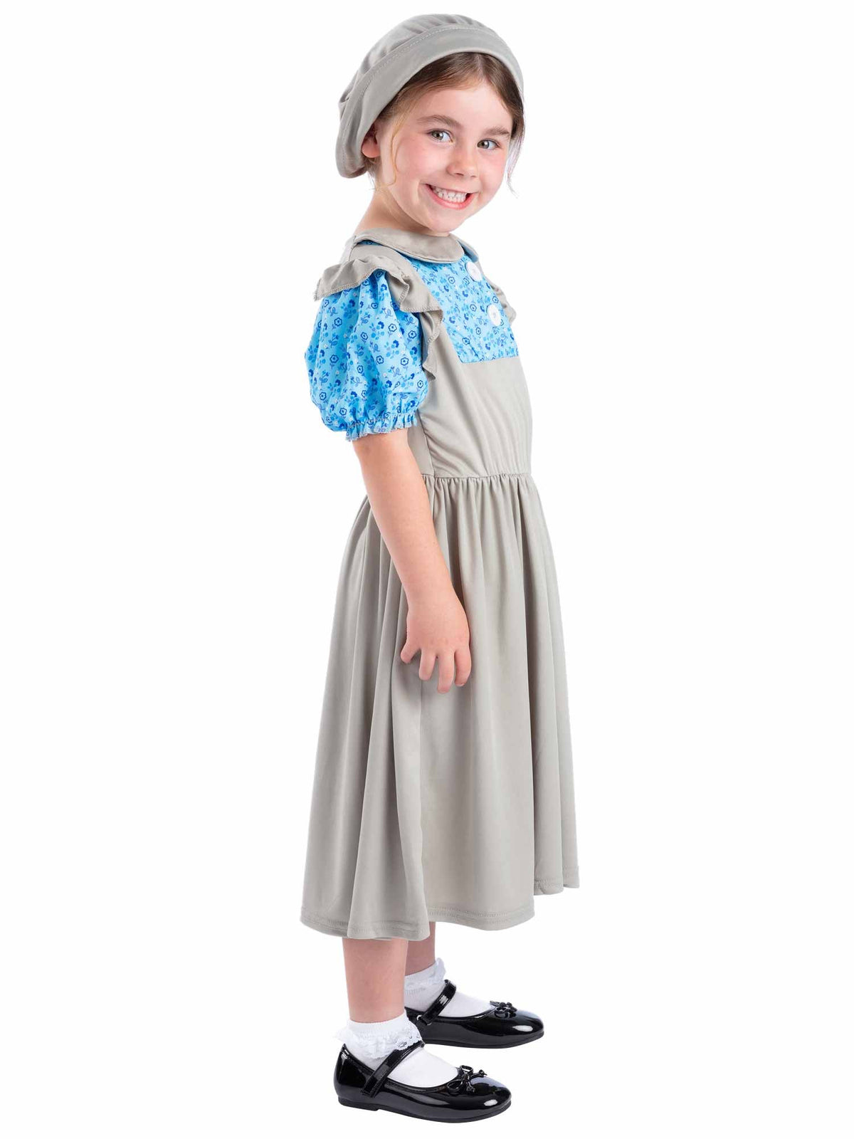 Victorian School Girl Costume, Grey 3