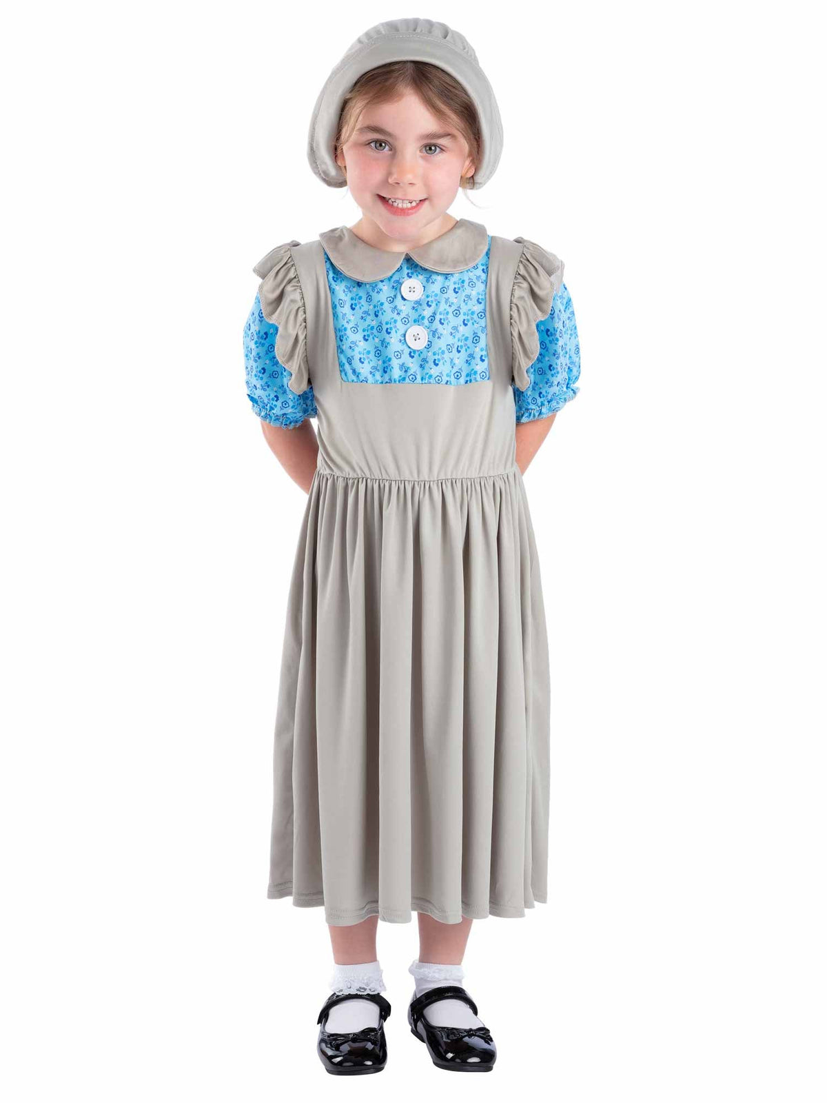 Victorian School Girl Costume, Grey 1