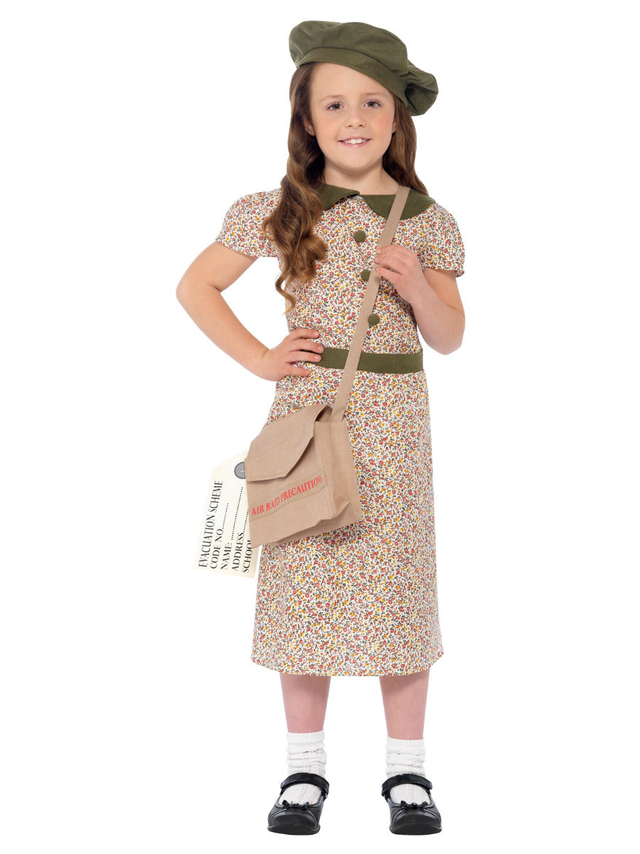 Evacuee Girl Costume, Patterned - 5