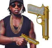 GOLDEN GLITTERY PISTOL 25 CM