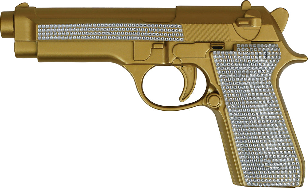 GOLDEN GLITTERY PISTOL 25 CM
