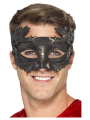 Warrior God Metallic Masquerade Eyemask, Black - 1