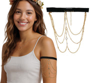 Arm bracelet with silver stones