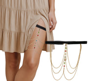 Leg jewelry with colorful stones