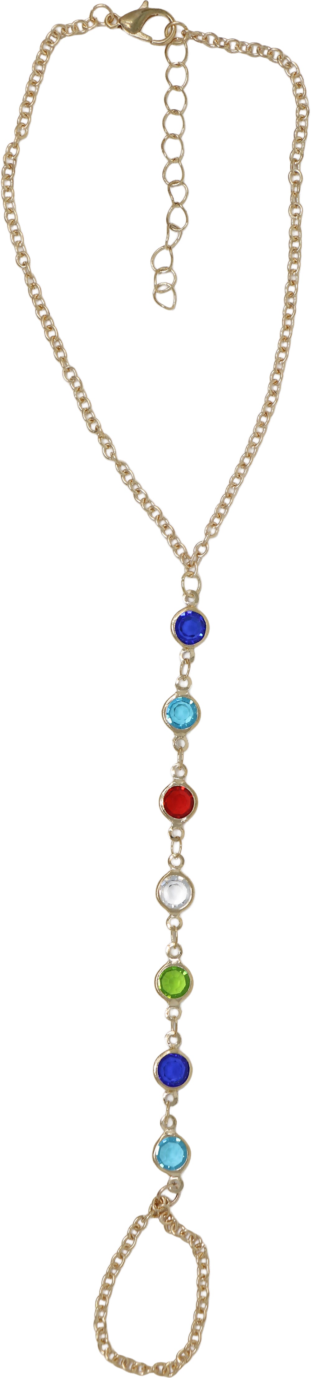 Foot jewelry with colorful stones