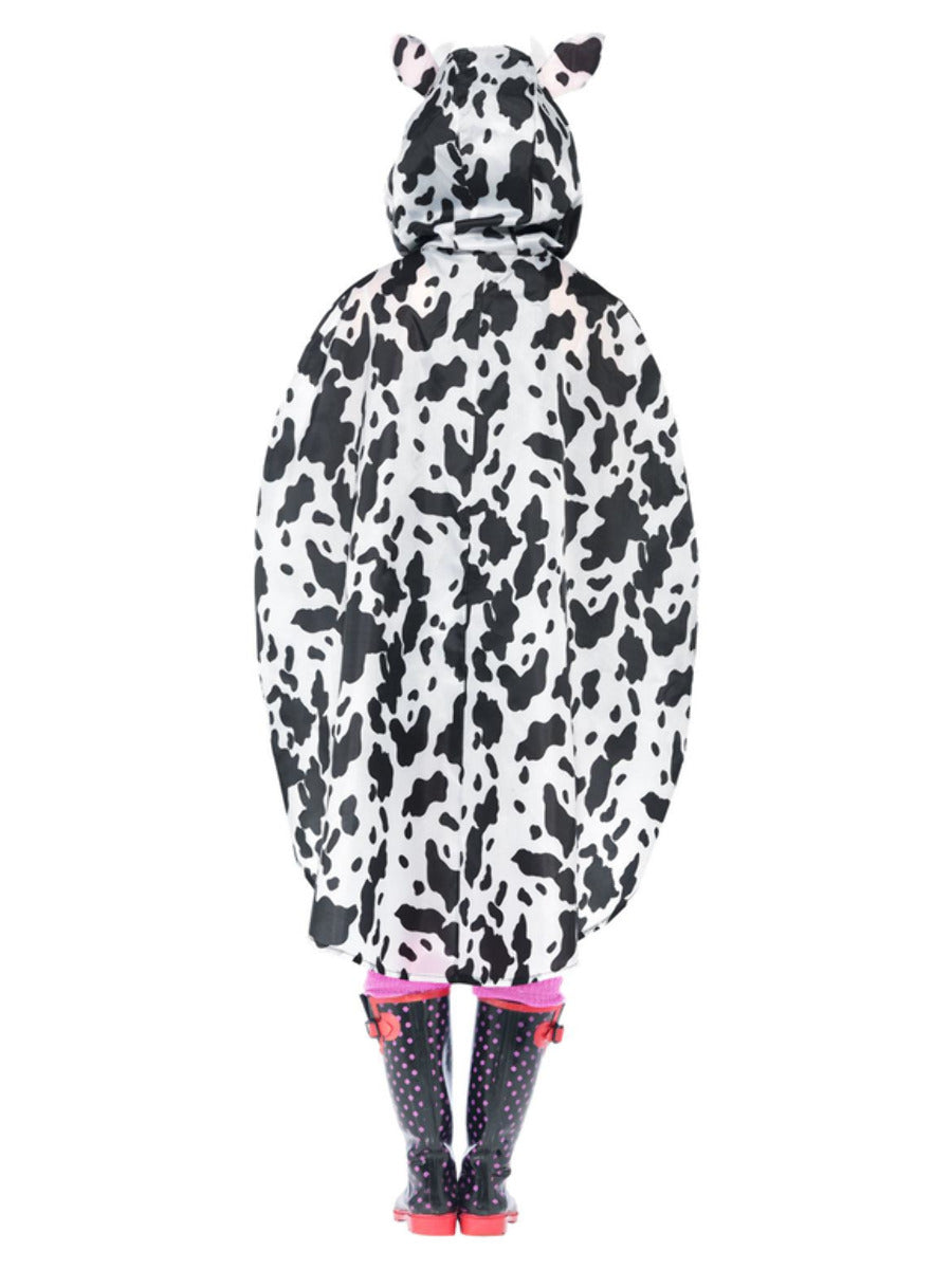 Cow Party Poncho, Black & White - 3