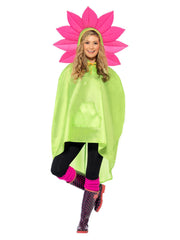 Flower Party Poncho, Green - 1