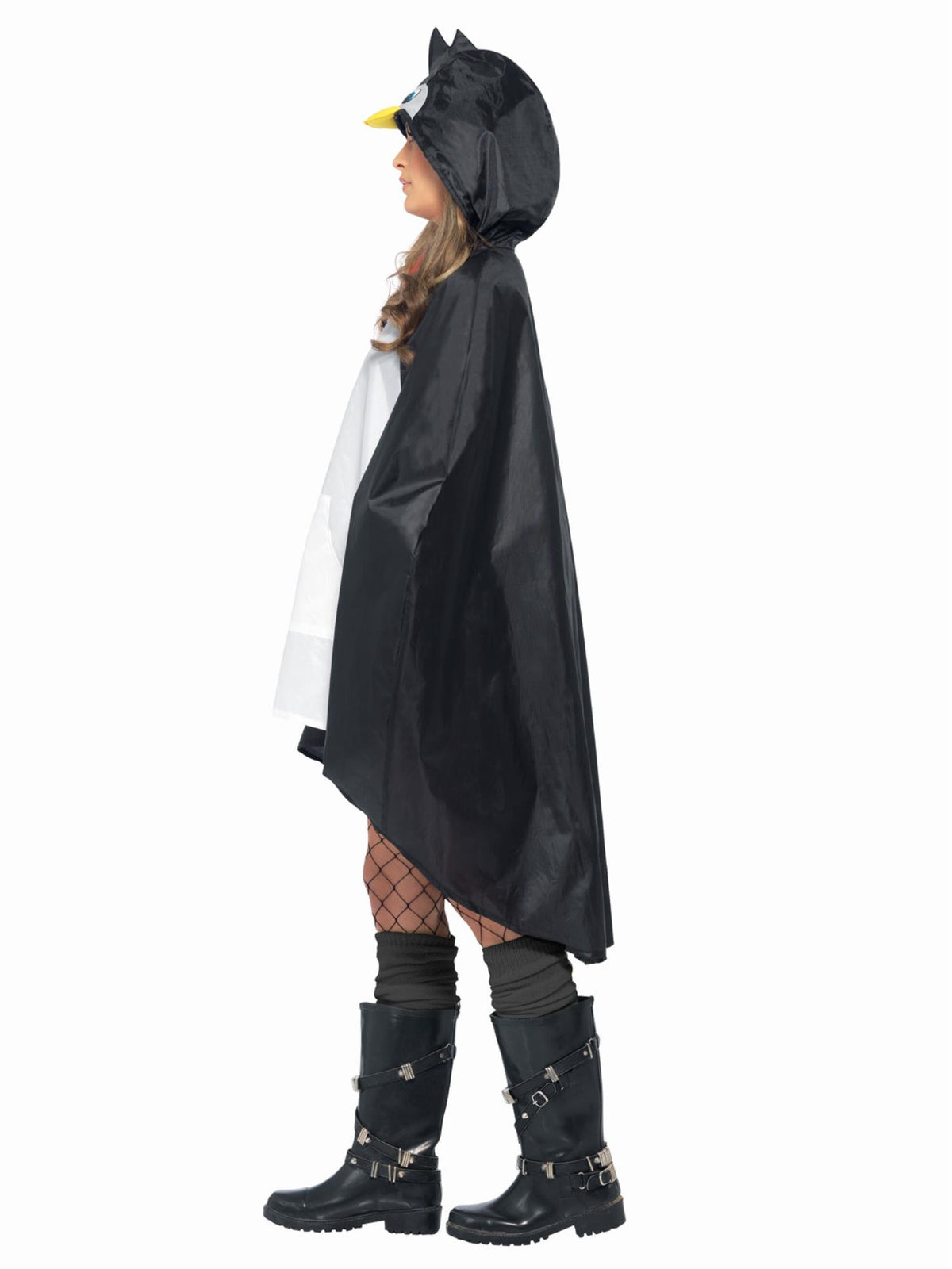 Penguin Party Poncho, Black & White 3