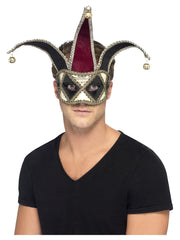 Gothic Venetian Harlequin Eyemask, Multi-Coloured - 1