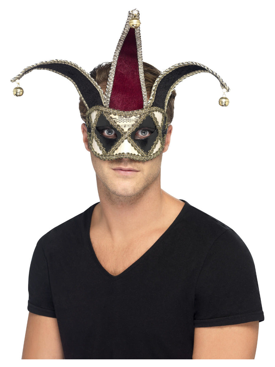 Gothic Venetian Harlequin Eyemask, Multi-Coloured - 1