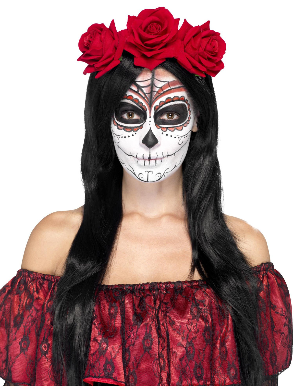 Day of the Dead Headband, Red 1