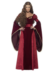 Deluxe Medieval Queen Costume, Red - 1