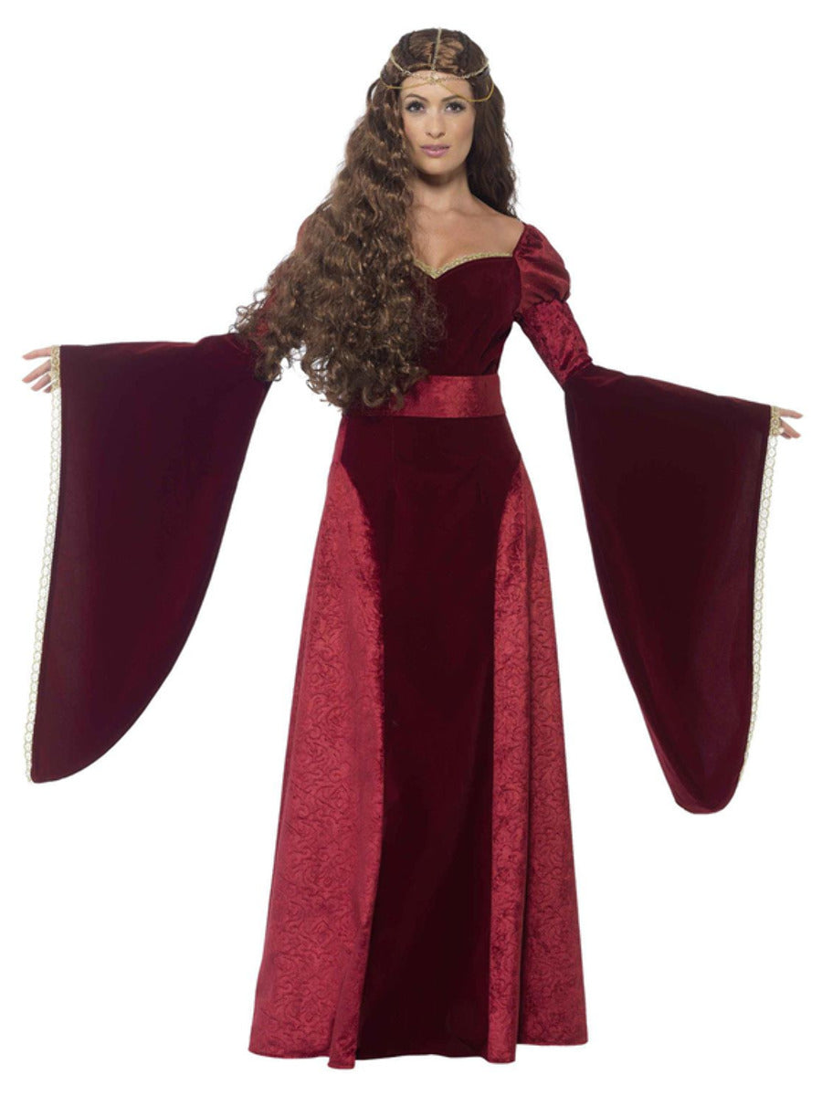 Deluxe Medieval Queen Costume, Red - 5