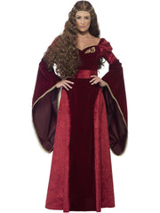 Deluxe Medieval Queen Costume, Red 1