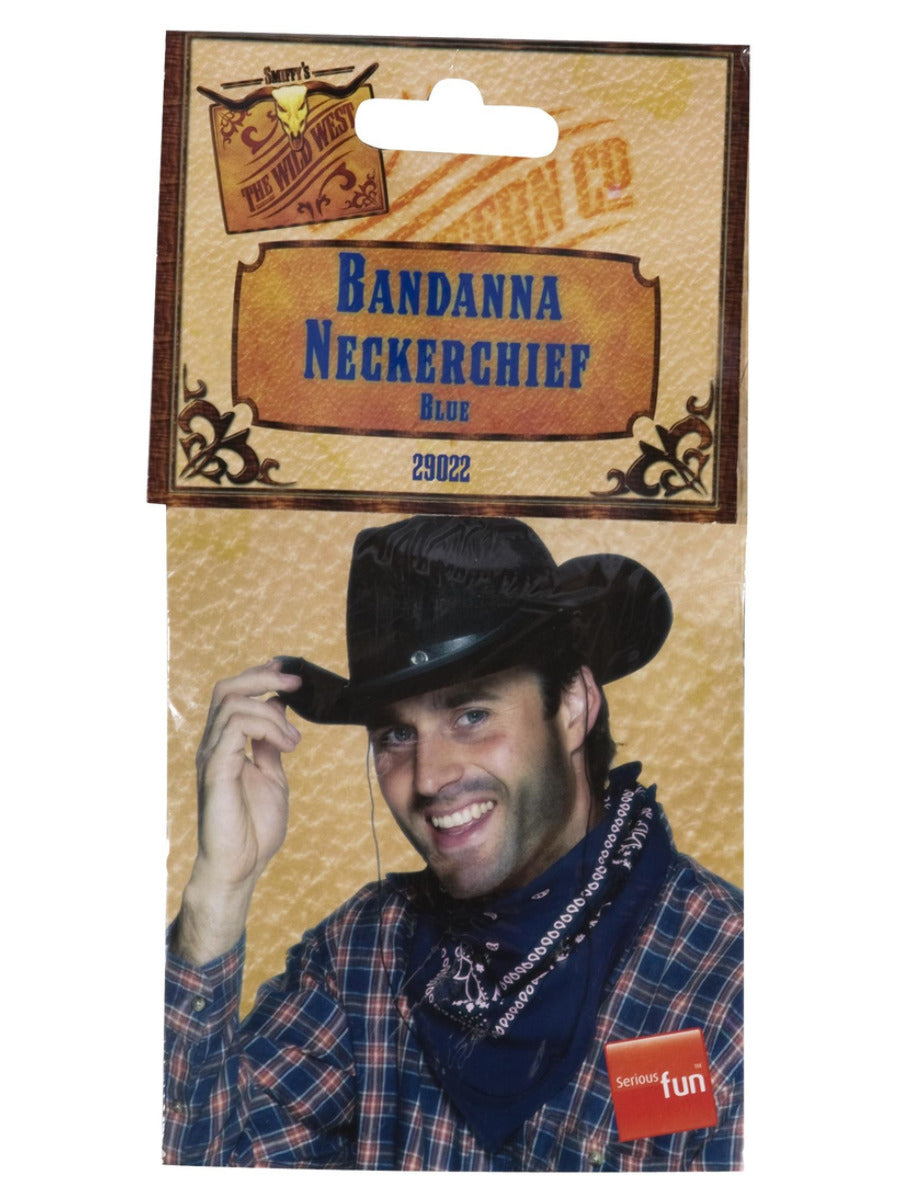Cowboy Bandana, Blue - 3