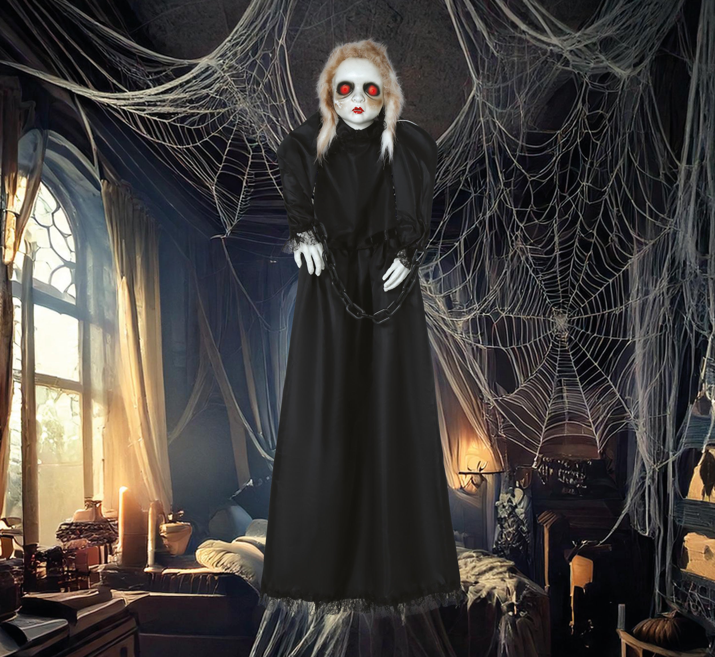 HANGING DOLL LIGHT, SOUND, MOV. 150 CM