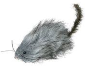 GREY FLUFFY RAT 16 CM