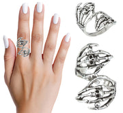 SKELETON HAND RING METAL