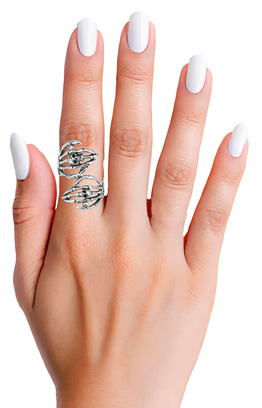 SKELETON HAND RING METAL