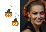 PUMPKIN EARRINGS WITH BEADS, 2 CM