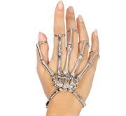 SKELETON RING BRACELET SILVER METAL