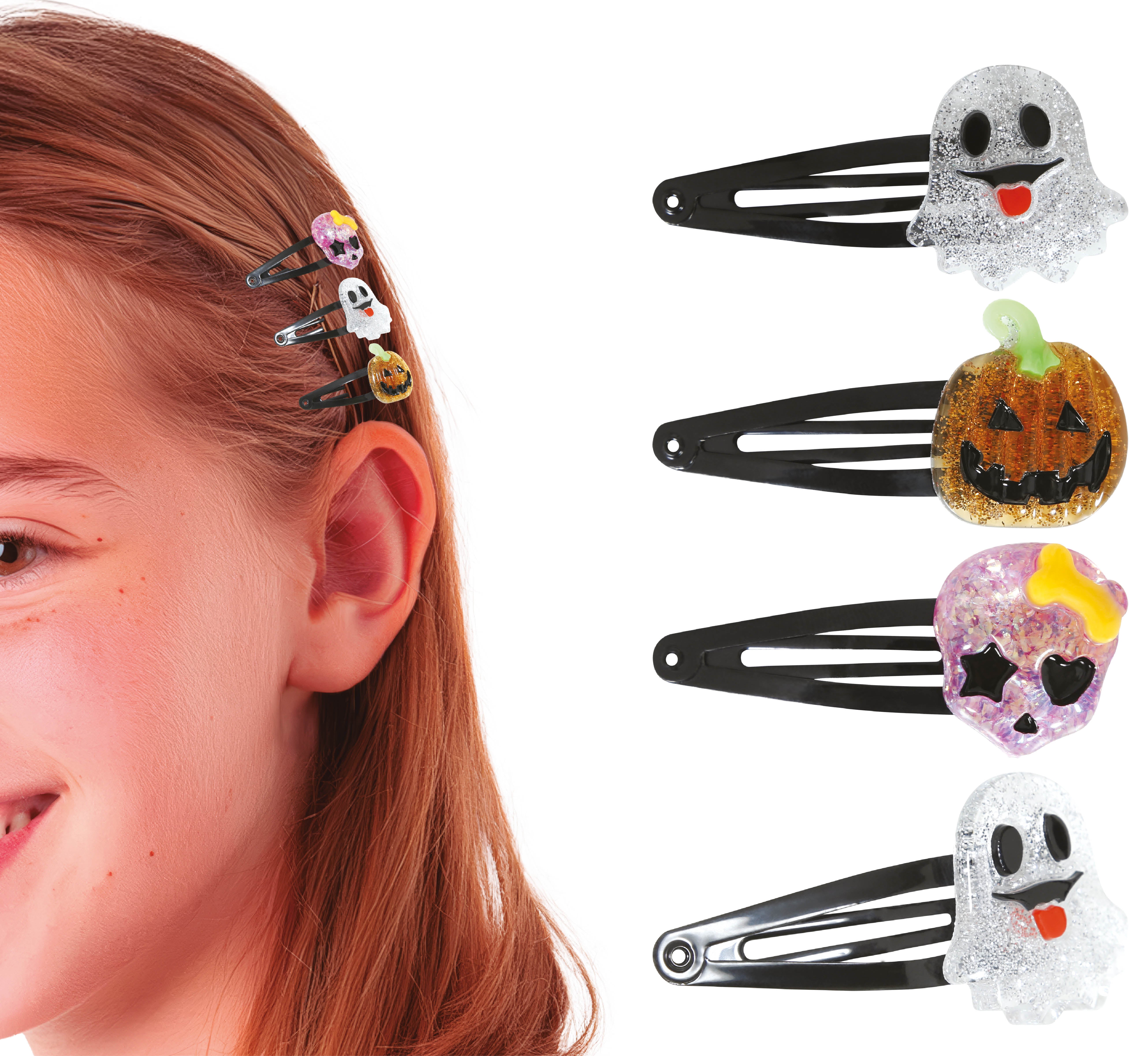 SET OF 3 HALLOWEEN HAIR CLIPS, ADULT